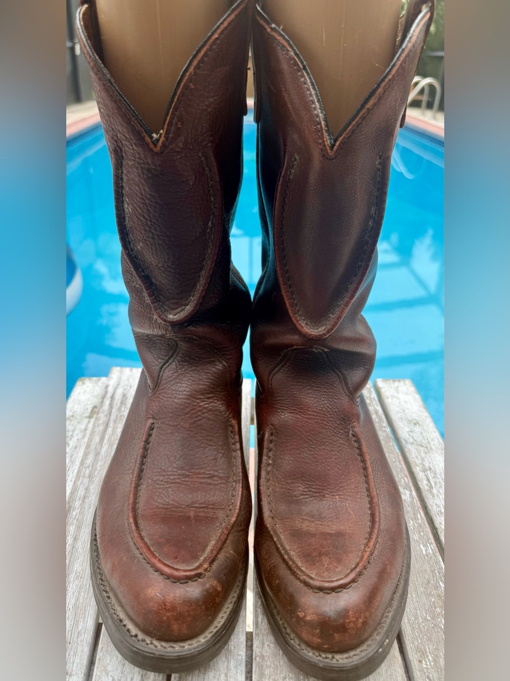 DOUBLE H WESTERN WORK BOOTS 1612 OIL RESISTANT MENS 9.5D - Picture 2 of 8